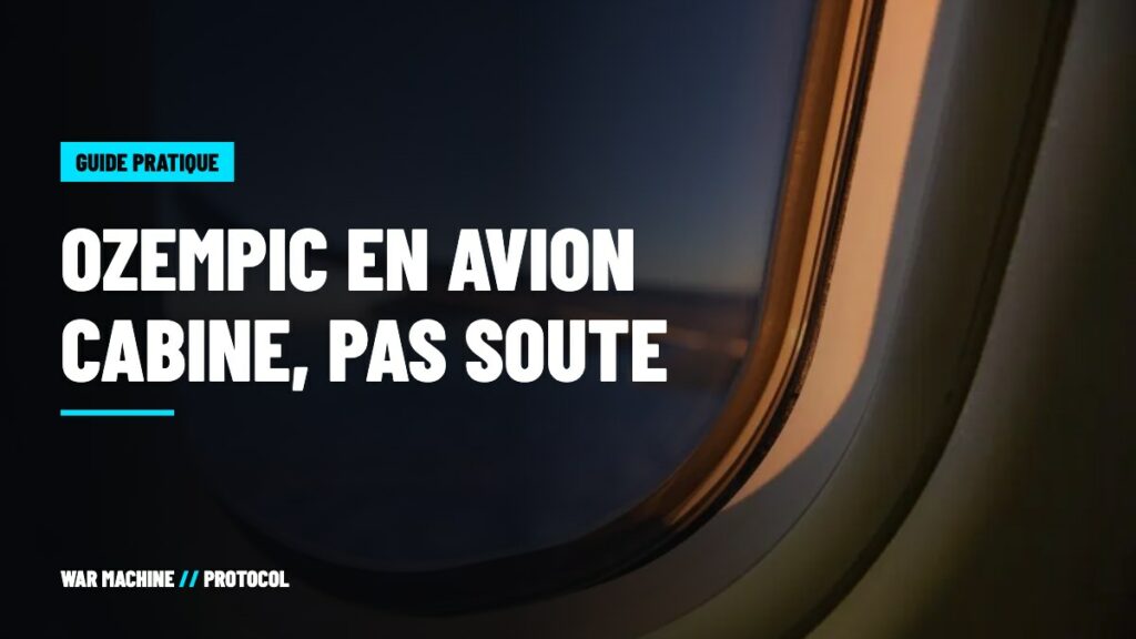 Ozempic en avion : voyager avec Wegovy ou Mounjaro, chaleur, frigo et décalage horaire